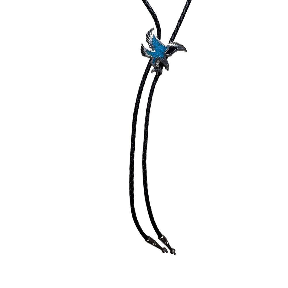 Vintage Turquoise Eagle Bolo Tie | Western Rodeo Festival Cowboy Style